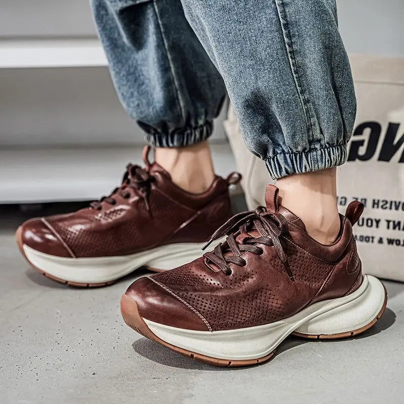 ALVERTON LEATHER TRAINERS